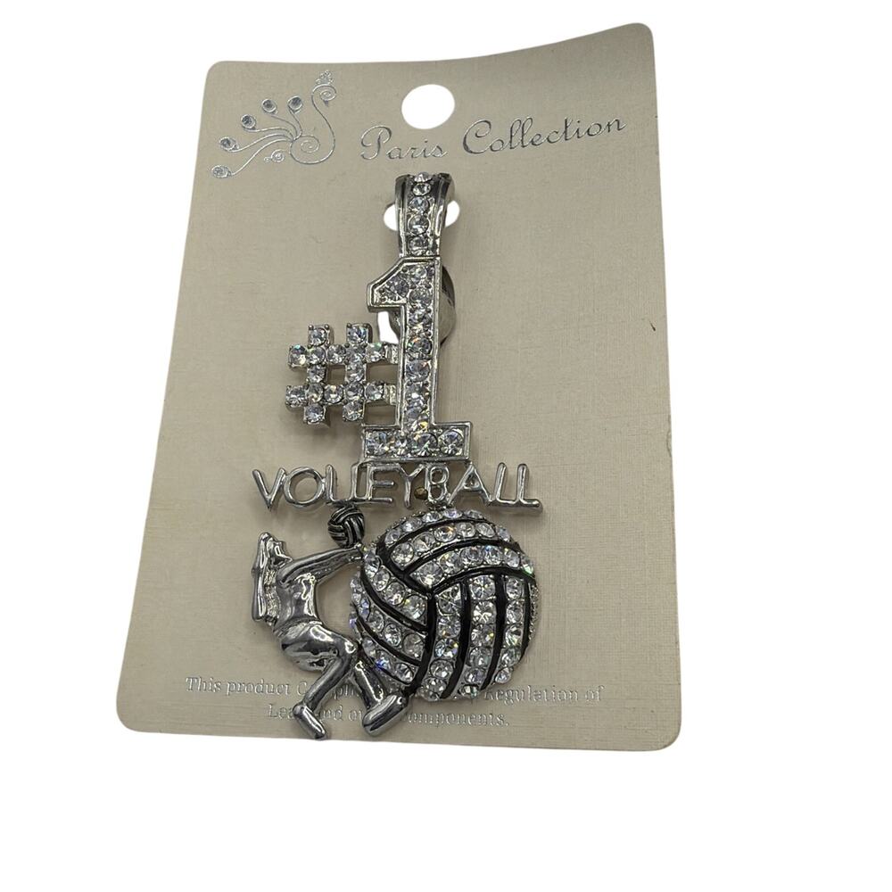 #1 Volleyball Pendants Clear Crystal‎ Pendant Jewelry Ball Paris Collection